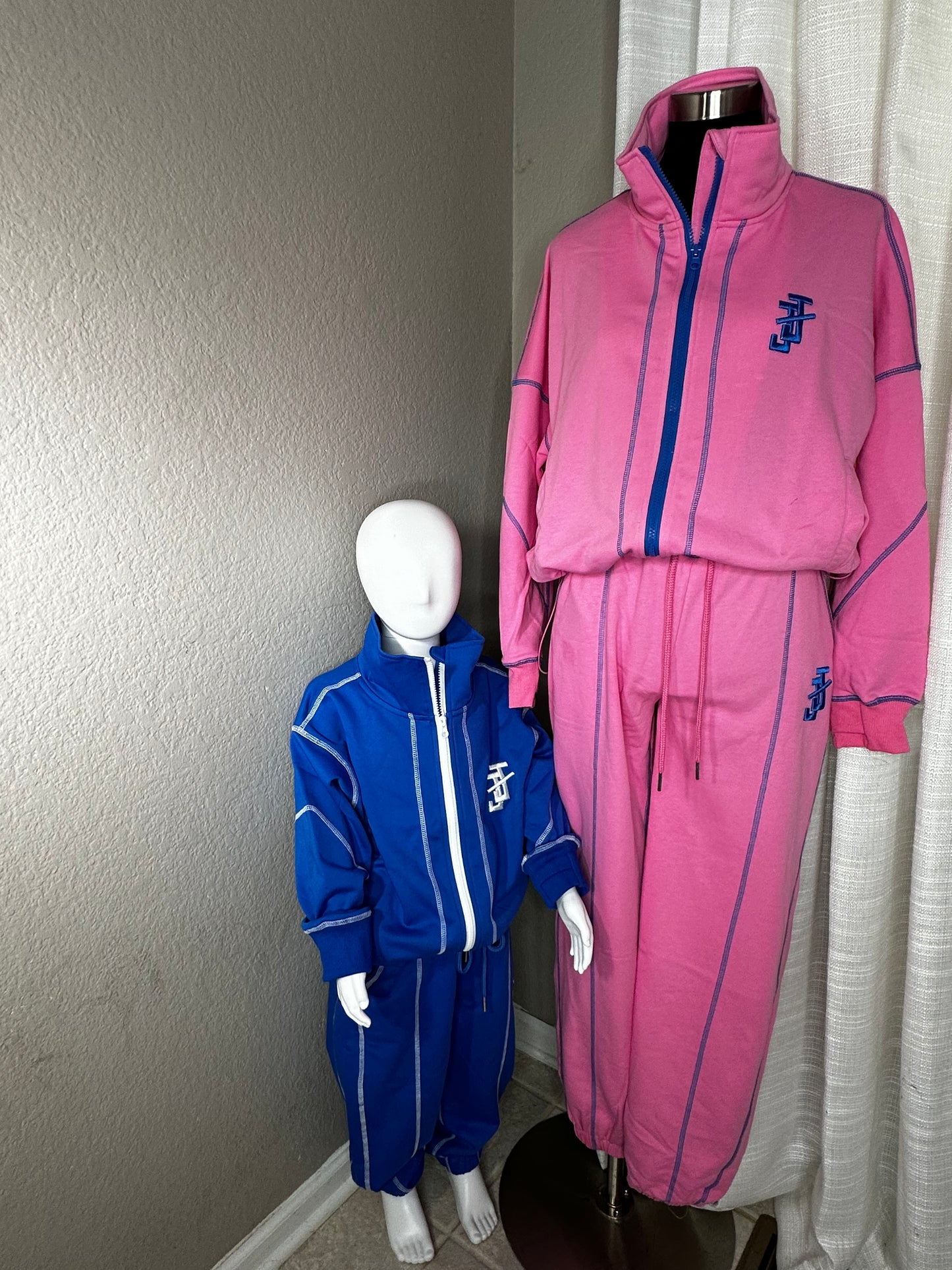 Moms Pink Jack & Jill Zip & Stitch Tracksuit (Final Sale)